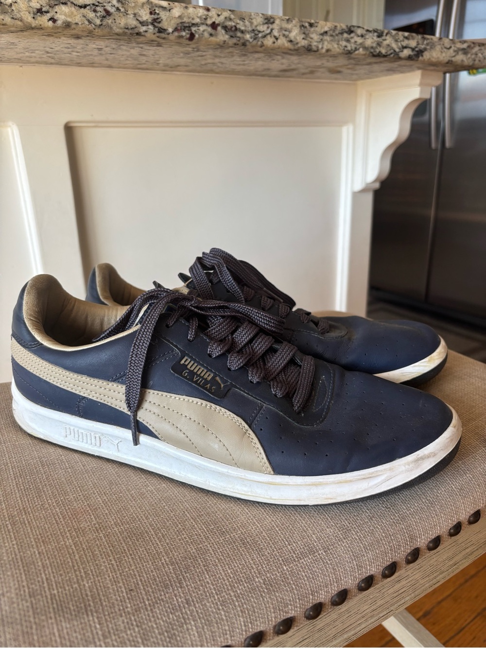 Puma G. Vilas Men’s Navy and Beige Casual Sneakers